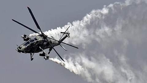 ஹெலிகாப்டர் விழுந்து நொறுங்கி 5 பேர் பலி.