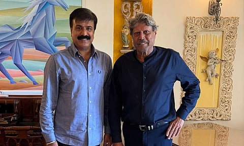 கபில் தேவுடன் தேமுதிக எம்.பி. சுதீஷ் சந்திப்பு
