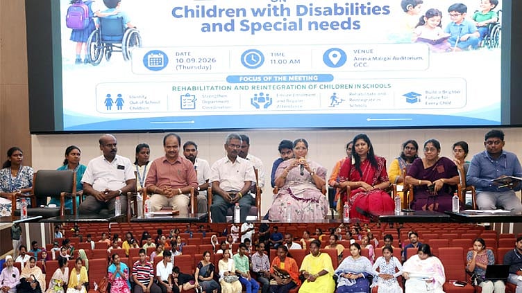 சென்னை மாநகராட்சியில் பள்ளிக்குச் செல்லாத மாற்றுத்திறன் குழந்தைகளுக்கு சிறப்பு முகாம்