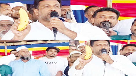 விரும்பியது நடக்கும் என கூறி மந்திரித்த வாழைப்பழம் ரூ.2,500-க்கு ஏலம்
