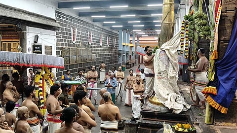 கடலூர் திருவந்திபுரம் தேவநாத சுவாமி கோவிலில் தேசிகர் பிரம்மோற்சவ விழா தொடங்கியது.