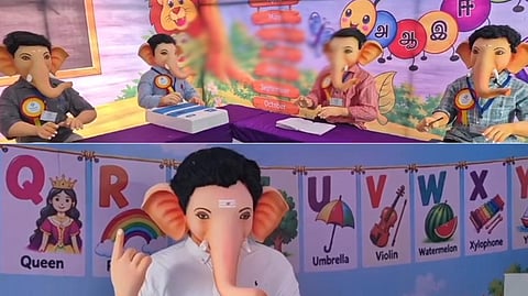 வாக்குச்சாவடி வடிவில் விநாயகர் பந்தல்: அசத்திய இளைஞர்கள்