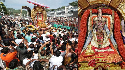 திருப்பதி பிரம்மோற்சவ விழா, சூரிய பிரபை வாகனத்தில் மலையப்ப சுவாமி வீதிஉலா