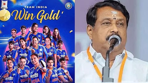 ஆசிய விளையாட்டு போட்டி: தங்கம் வென்ற இந்திய மகளிர் கிரிக்கெட் அணிக்கு நயினார் நாகேந்திரன் வாழ்த்து