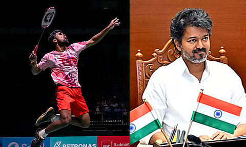 தமிழக பேட்மிண்டன் வீரர் ஹரிஹரனுக்கு முதல்-அமைச்சர் விஜய் வாழ்த்து