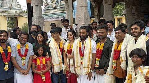 
மாரநாடு கருப்பணசாமி கோவிலில் நடைபெற்ற தனுஷின் 'டி56' பட பூஜை