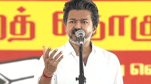ஜெம் வீரமணி வழக்கு: முதல்-அமைச்சர் விஜய் ஆவேச பேச்சு