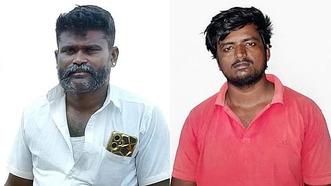 கொலையான நடராஜன், கைதான கருப்பசாமி.