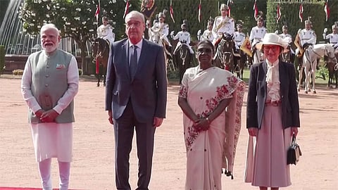 சுவிட்சர்லாந்து அதிபர் இந்தியா வருகை: இருதரப்பு உறவுகள் குறித்து பிரதமர் மோடியுடன் பேச்சுவார்த்தை