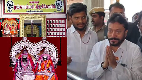 குலசை முத்தாரம்மன் கோவிலில் அமைச்சர்கள் ரமேஷ், ஸ்ரீநாத் சாமி தரிசனம் 

