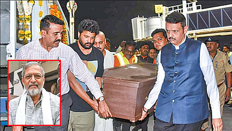 நானா படோகரின்  உடல் முழு அரசு மரியாதையுடன் தகனம் 