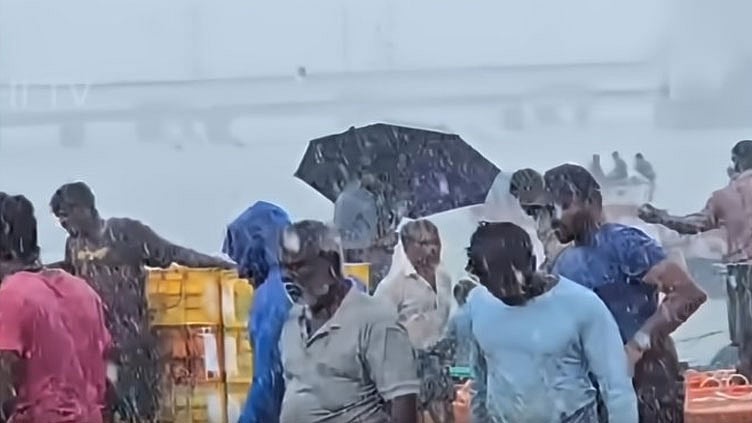 பாம்பனில் திடீர் கனமழை: பருவமழைக்கு முன்பே முடங்கிய மீன் விற்பனை- மீனவர்கள் கவலை