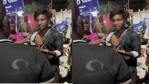 திண்டுக்கல்: நடுரோட்டில் பெண்ணிடம் தாலி செயின் பறிக்க முயன்ற திருடனுக்கு பொதுமக்கள் தர்ம அடி.