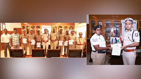 பெண்ணுக்கு பாலியல் தொல்லை கொடுத்த ரவுடியை விரைந்து செயல்பட்டு பிடித்த போலீசாரை நெல்லை மாநகர போலீஸ் கமிஷனர் பாராட்டினார். 