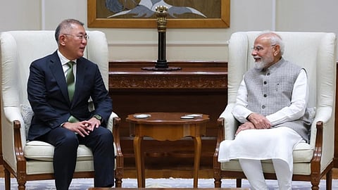 இந்திய பிரதமர் மோடி-ஹூண்டாய் மோட்டார் நிர்வாகத் தலைவர் உய்சன் சுங் சந்திப்பு