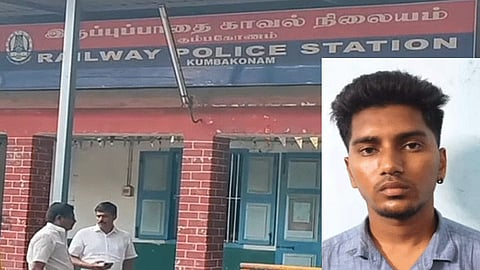 கும்பகோணம் ரெயில் நிலையத்தில் பெண் காவலர் மீது தாக்குதல்: தஞ்சை இளைஞர் மீண்டும் கைது