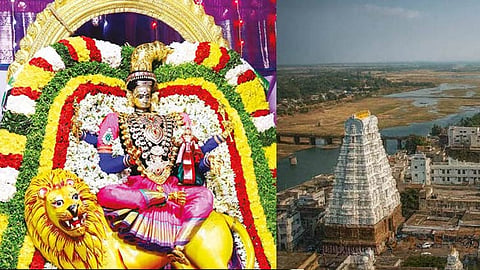 ஸ்ரீகாளஹஸ்தி நவராத்திரி உற்சவம், ஸ்கந்தமாதா தேவி அலங்காரத்தில் ஞானப்பிரசுனாம்பிகை தாயார் எழுந்தருளினார்.