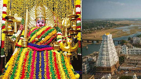 நவராத்திரி உற்சவத்தின் 6-வது நாளில் காத்யாயினி தேவி அலங்காரத்தில் ஞானப்பிரசுனாம்பிகை தாயார்  அருள்பாலித்தார்.