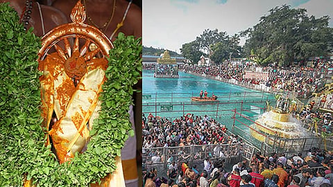 திருப்பதி நவராத்திரி பிரம்மோற்சவம், சுவாமி புஷ்கரணியில சக்கரத்தாழ்வார் தீர்த்தவாரி