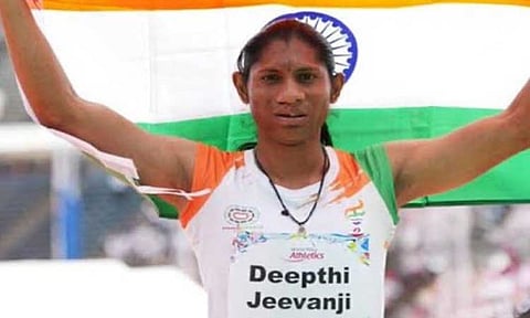 
 ஆசிய பாரா விளையாட்டு:  தங்கம் வென்ற இந்திய வீராங்கனை 
