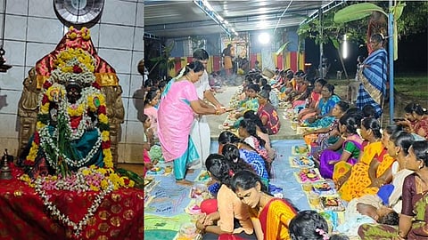 திருவாரூர் மாவட்டம் கோவில் களப்பால் கிராமத்தில் சுமங்கலி பூஜை