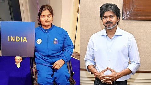 பாரா ஆசிய விளையாட்டு: வலுதூக்குதல் போட்டியில் வெள்ளி வென்ற தமிழக வீராங்கனைக்கு முதல்-அமைச்சர் விஜய் வாழ்த்து