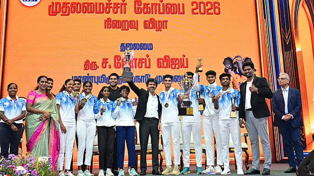 முதலமைச்சர் கோப்பை 2026: 319 பதக்கங்களுடன் சென்னை "சாம்பியன்": வீரர்களுக்கு முதல்-அமைச்சர் விஜய் கவுரவம்