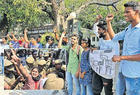 பல்வேறு இடங்களில் போராட்டம்; 200 பேர் கைது