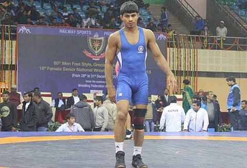 காமன்வெல்த் மல்யுத்த போட்டியில் ஆடவர் 57 கிலோ பிரிவில் இந்திய வீரர் ராகுலுக்கு தங்கம்