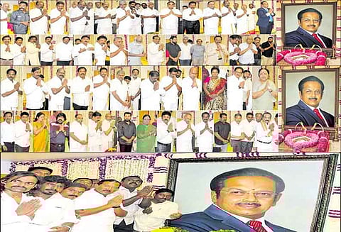 5-ம் ஆண்டு நினைவு தினம்: டாக்டர் பா.சிவந்தி ஆதித்தனார் நினைவு இல்லத்தில் தலைவர்கள் அஞ்சலி