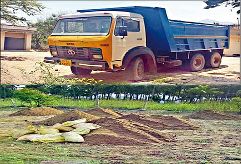 கொட்டக்குடி ஆற்றில் குவித்து வைக்கப்பட்டிருந்த 20 யூனிட் மணல் பறிமுதல்