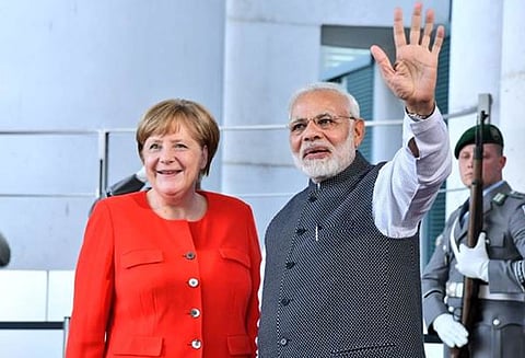 ஜெர்மன் அதிபர் ஏஞ்சலா மெர்க்கலுடன் பிரதமர் மோடி சந்திப்பு