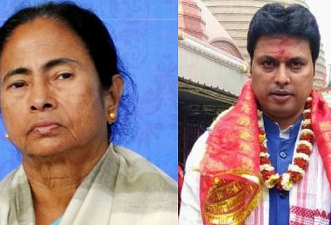 உங்கள் மூளையை மருத்துவமனைக்கு சென்று பரிசோதிக்கவும் மம்தா பாணர்ஜிக்கு திரிபுரா முதல்-மந்திரி பதிலடி