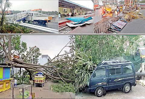 கோவையில் சூறைகாற்றுடன் பெய்த மழையினால் பலத்த சேதம்