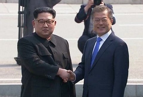 தென்கொரிய அதிபரை சந்தித்தார் வடகொரிய அதிபர் கிம் ஜாங் உன்