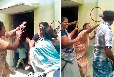 சாதி பாகுபாடு பார்த்ததாக புகார்: தலைமை ஆசிரியை - பெற்றோர் மோதல்