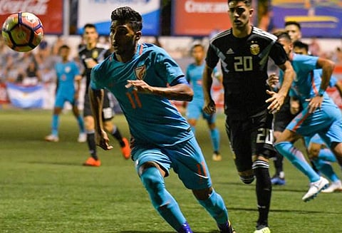 யூ-20 கால்பந்து போட்டி; 6 முறை உலக சாம்பியனான அர்ஜென்டினாவை வீழ்த்தியது இந்தியா