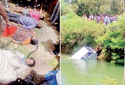 தறிகெட்டு ஓடிய கார் கால்வாய்க்குள் பாய்ந்தது; ஒரே குடும்பத்தில் 4 பேர் நீரில் மூழ்கி பலி