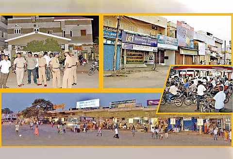 தி.மு.க. தலைவர் கருணாநிதி மரணம்: கடைகள் அடைப்பு; பஸ்கள் நிறுத்தம்