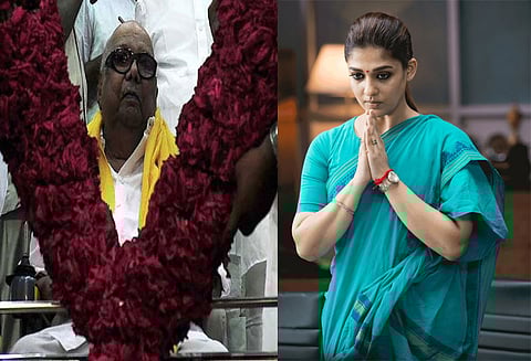 சூரிய கதிரின் ஒளியை இழந்து தவிக்கிறோம் - கருணாநிதி மறைவுக்கு நடிகை நயன்தாரா இரங்கல்