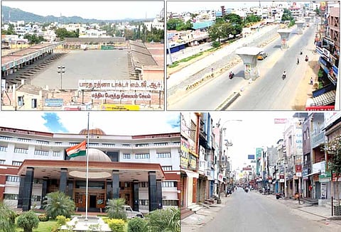 கருணாநிதி மறைவையொட்டி கடைகள் அடைப்பு-பஸ்கள் ஓடவில்லை