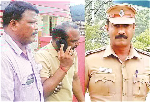 ரூ.5 ஆயிரம் லஞ்சம் வாங்கியதாக போலீஸ் இன்ஸ்பெக்டர், ஏட்டு கைது போலீசார் நடவடிக்கை