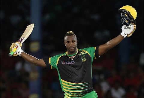 சி.பி.எல். 20 ஓவர் கிரிக்கெட்டில் ‘ஹாட்ரிக்’ விக்கெட்டுடன் சதம் விளாசி ரஸ்செல் சாதனை