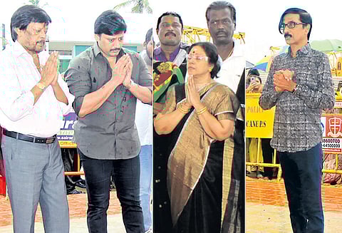 கருணாநிதி சமாதியில் நடிகர் பிரசாந்த், நடிகை ஜெயசித்ரா அஞ்சலி