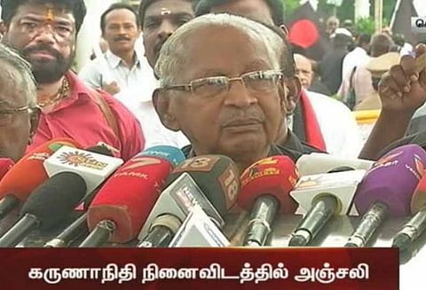 திமுக தலைவர் கருணாநிதி தனிமனிதர் அல்ல திராவிட இயக்கத்தின் மூன்றாவது அத்தியாயம்-கீ.விரமணி