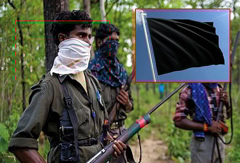 பஞ்சாயத்து அலுவலகத்தில் மாவோயிஸ்டுகளின் கருப்பு கொடி; அச்சத்தில் வேறு கம்பத்தில் ஏற்றப்பட்ட மூவர்ண கொடி