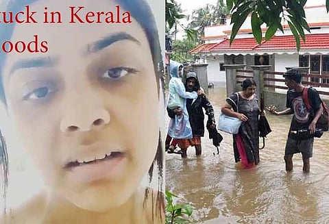 வெள்ளத்தில் சிக்கிக் கொண்ட நடிகை தயவு செய்து உதவுங்கள் என்று உதவி கேட்டு வீடியோ