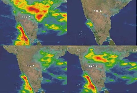 கேரளா மழை வெள்ளம் மழையின் கோரத்தை அம்பலப்படுத்திய நாசா செயற்கைக் கோள் படங்கள்