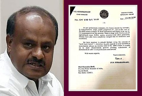 கர்நாடகா வெள்ளம்: இடைக்கால நிவாரணமாக ரூ.2,000 கோடியை மத்திய அரசு விடுவிக்க வேண்டும் - முதல்வர் குமாரசாமி கடிதம்