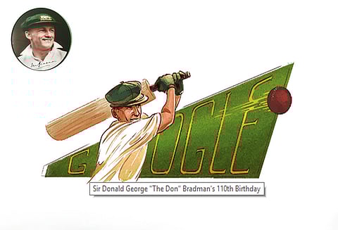 கூகுள் வெளியிட்ட சிறப்பு டூடுல் - கிரிக்கெட் ஜாம்பவான் “டான் பிராட்மேன்”